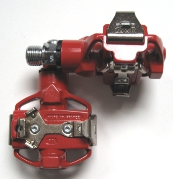 red clipless pedals